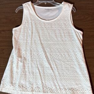 Croft & Barrow Women's Ivory Lace Tank Top